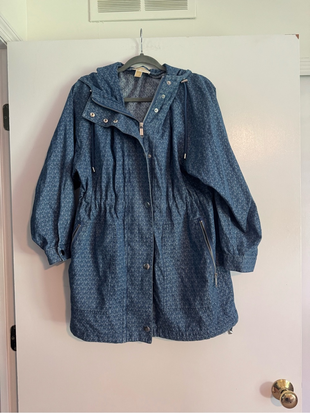 MICHAEL Michael Kors Navy Blue Hooded Utility Jacket